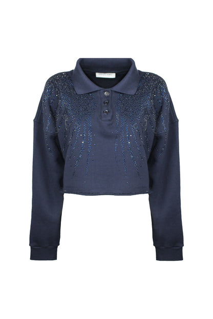 ODI ET AMO POLO FELPA STRASS