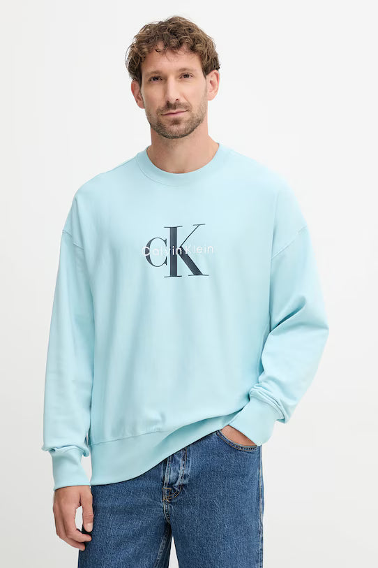 CALVIN KLEIN LS PREMIUM TERRY MONOLOGUE CN SWT