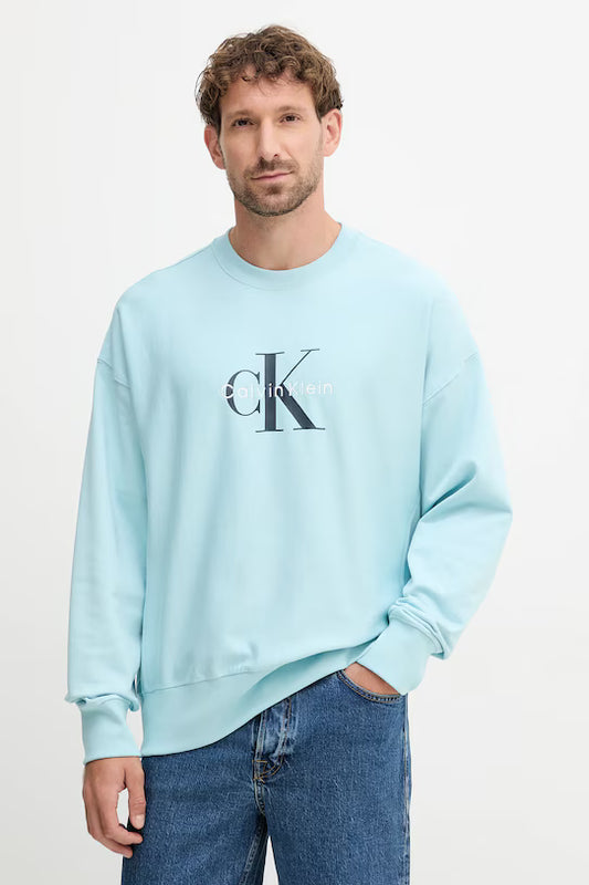 CALVIN KLEIN LS PREMIUM TERRY MONOLOGUE CN SWT