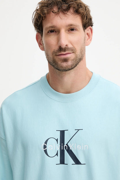 CALVIN KLEIN LS PREMIUM TERRY MONOLOGUE CN SWT