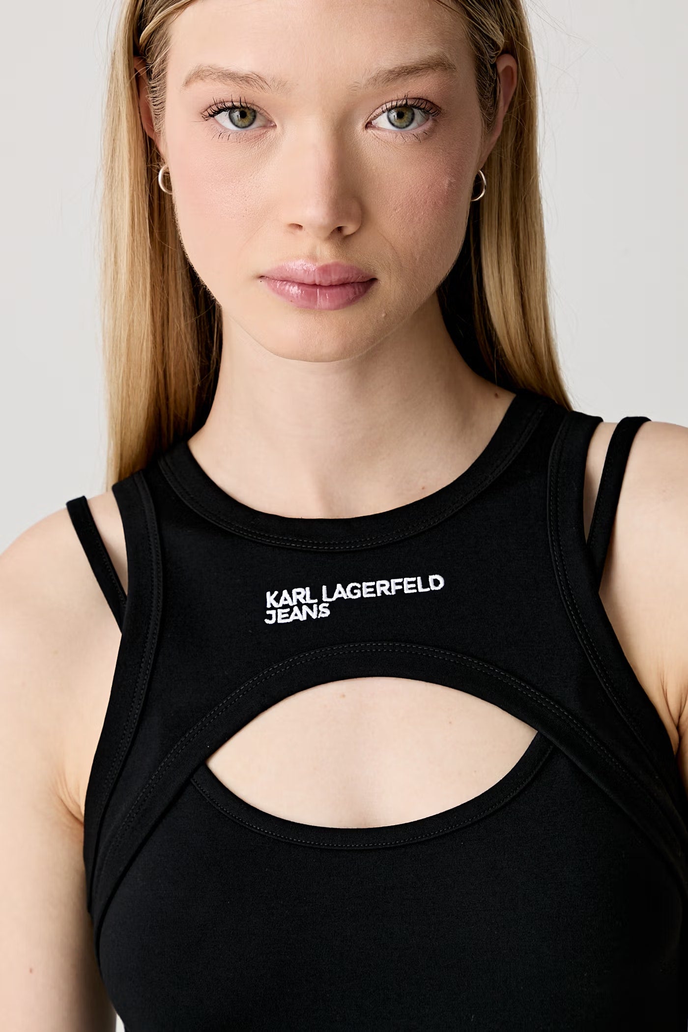 KARL LAGERFELD JEANS RUCHED MAXI DRESS