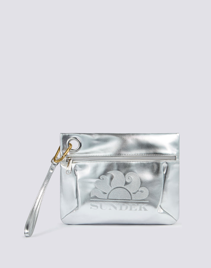SUNDEK LAMINATED CLUTCH BAG
