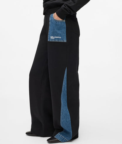 KARL LAGERFELD JEANS MIXED MATERIAL SWEATPANT