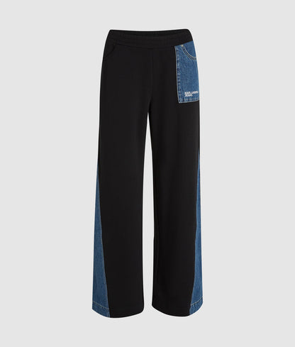 KARL LAGERFELD JEANS MIXED MATERIAL SWEATPANT
