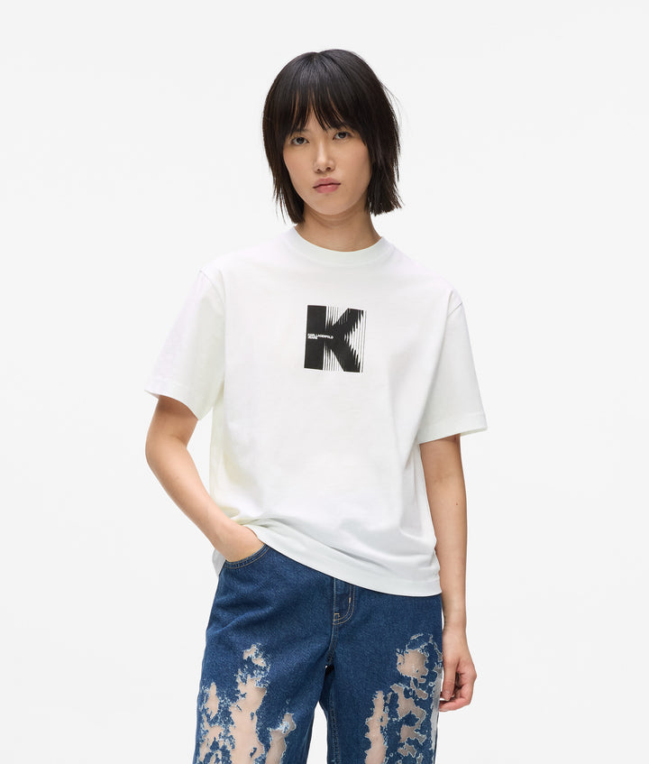 KARL LAGERFELD JEANS REG SS K LOGO TEE