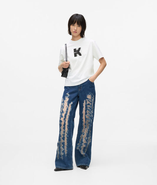 KARL LAGERFELD JEANS REG SS K LOGO TEE
