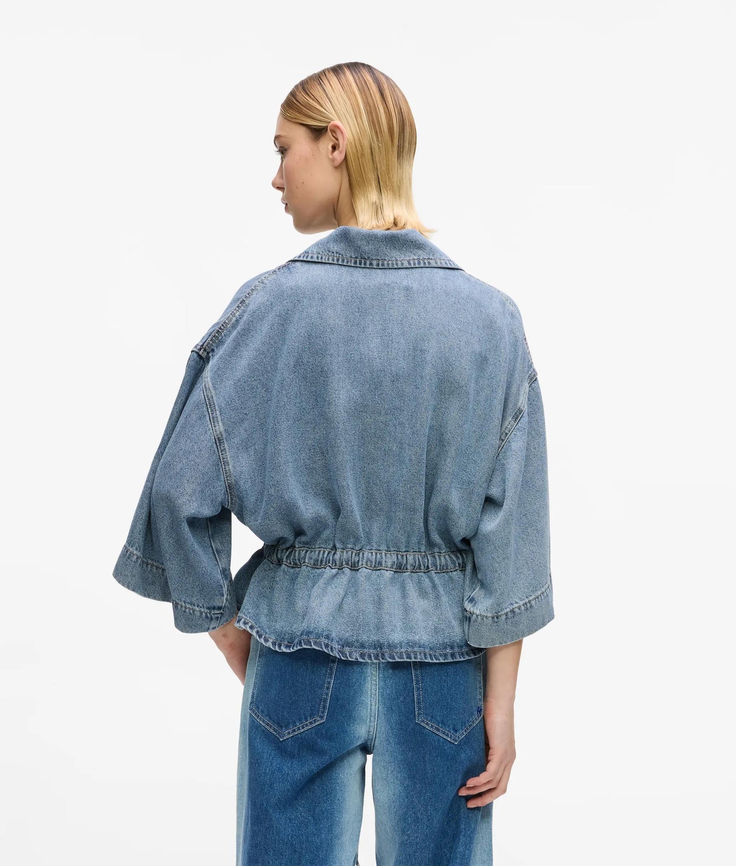 KARL LAGERFELD JEANS DENIM TIE BLOUSE