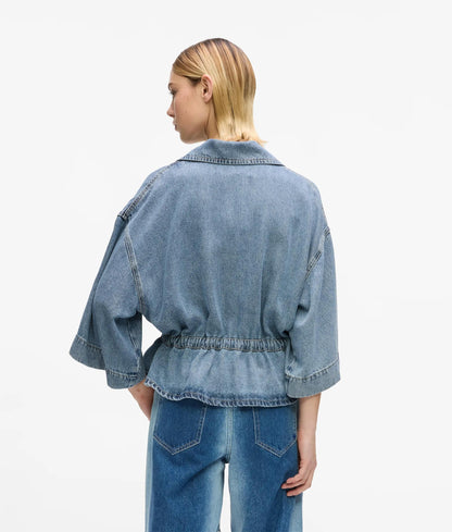 KARL LAGERFELD JEANS DENIM TIE BLOUSE