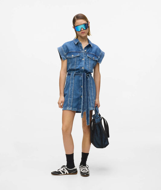 KARL LAGERFELD JEANS BELTED DENIM DRESS