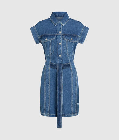 KARL LAGERFELD JEANS BELTED DENIM DRESS