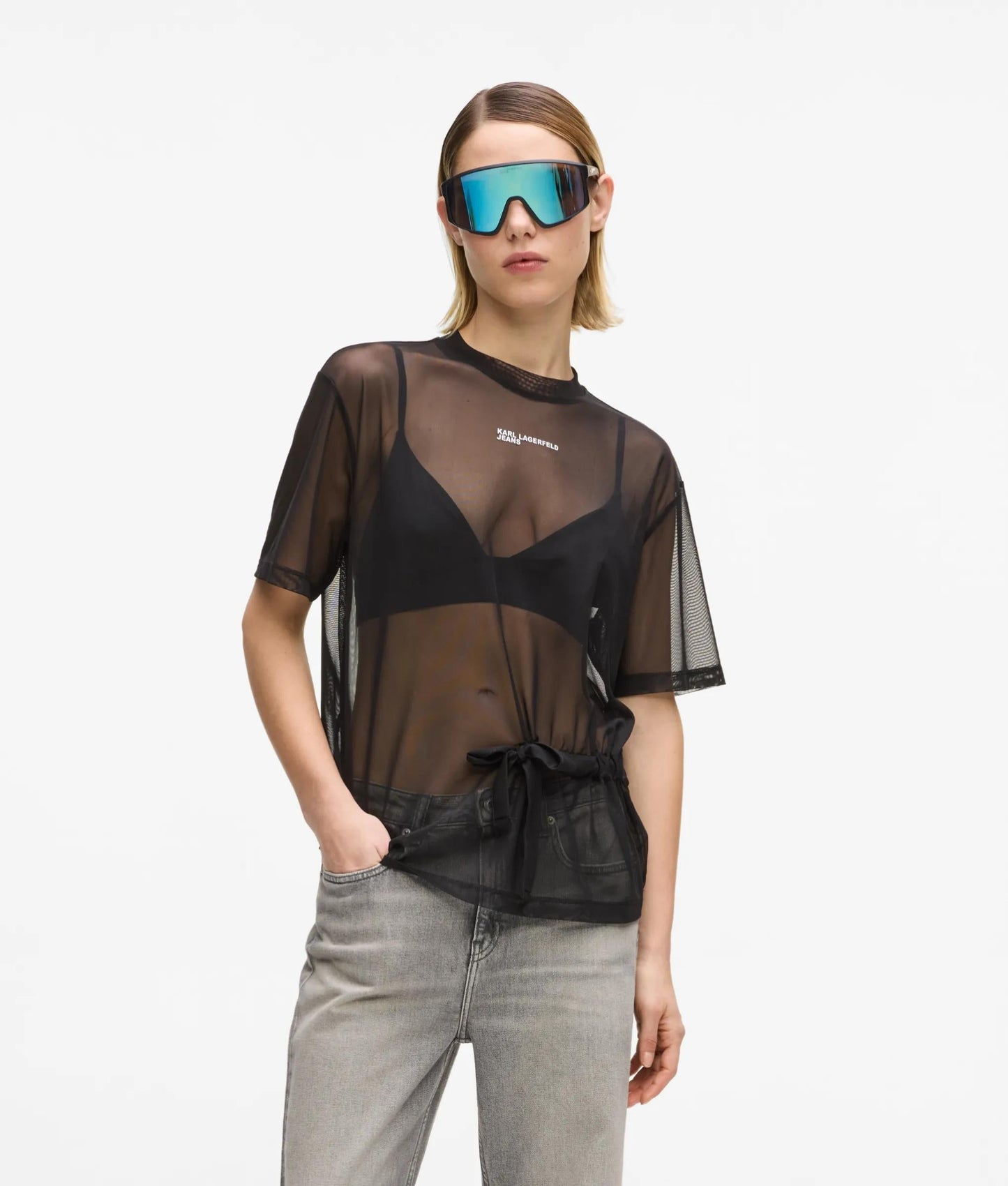 KARL LAGERFELD JEANS MESH TEE