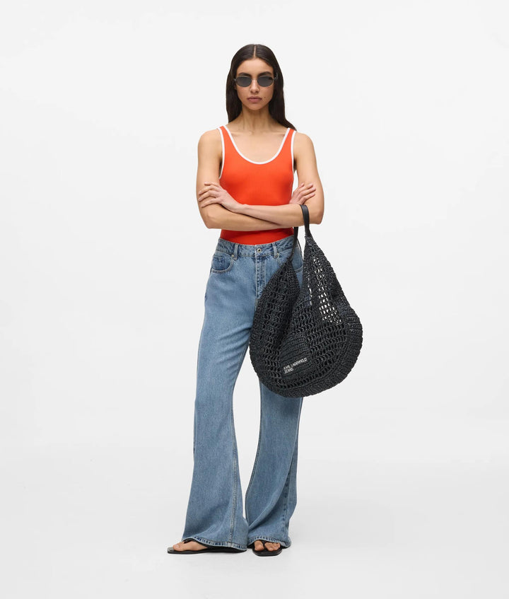 KARL LAGERFELD JEANS  RAFFIA SUMMER HOBO