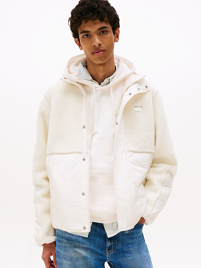 TOMMY JEANS ESSENTIAL MIX TEDDY JACKET