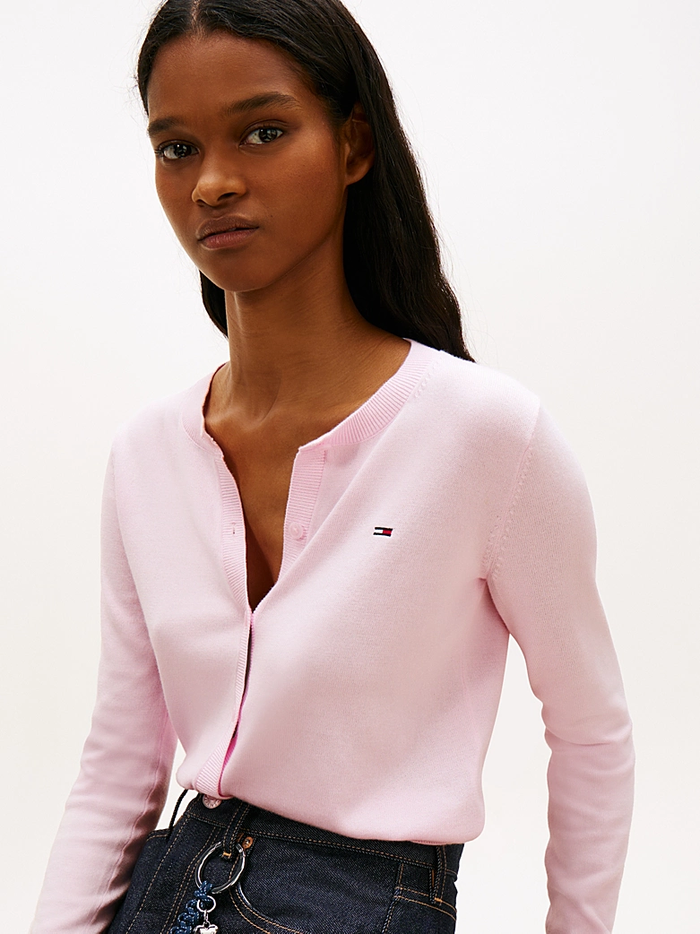 TOMMY JEANS ESSENTIAL CREW NECK CARDIGAN