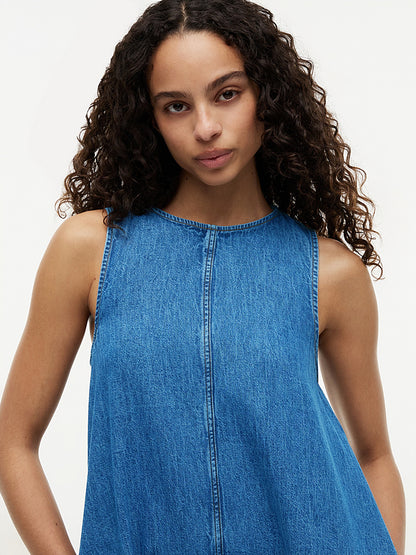 TOMMY JEANSA-LINE CHAMBRAY DRESS