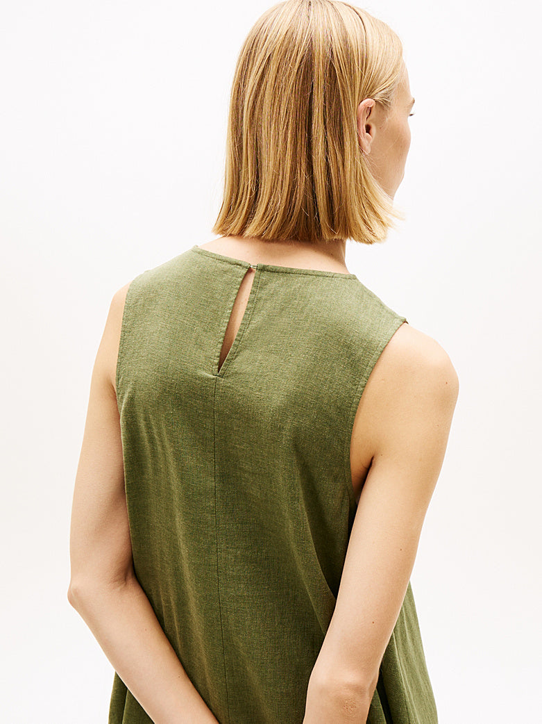 TOMMY JEANS VESTIDO CORTE A DE LINO EXT