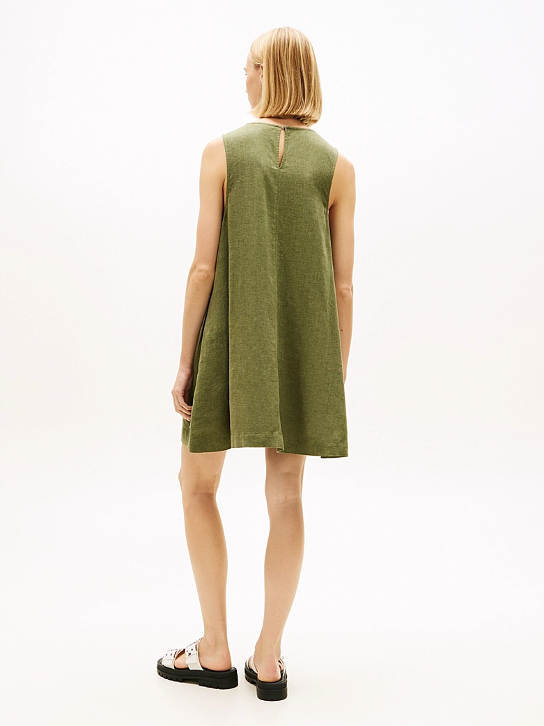 TOMMY JEANS VESTIDO CORTE A DE LINO EXT