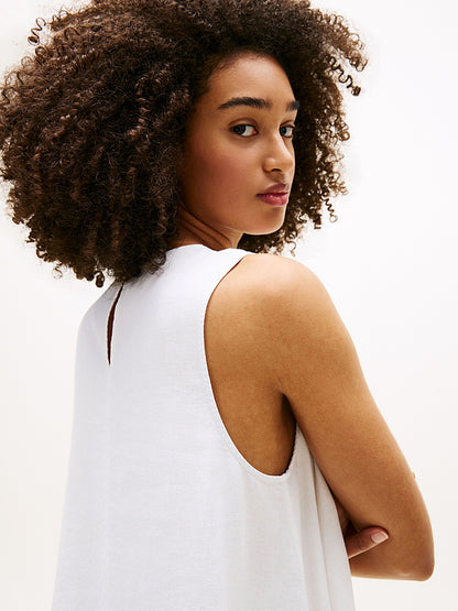 TOMMY JEANS VESTIDO CORTE A DE LINO EXT