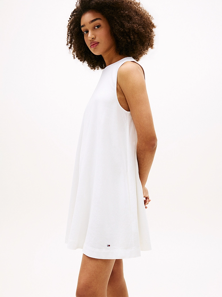 TOMMY JEANS VESTIDO CORTE A DE LINO EXT
