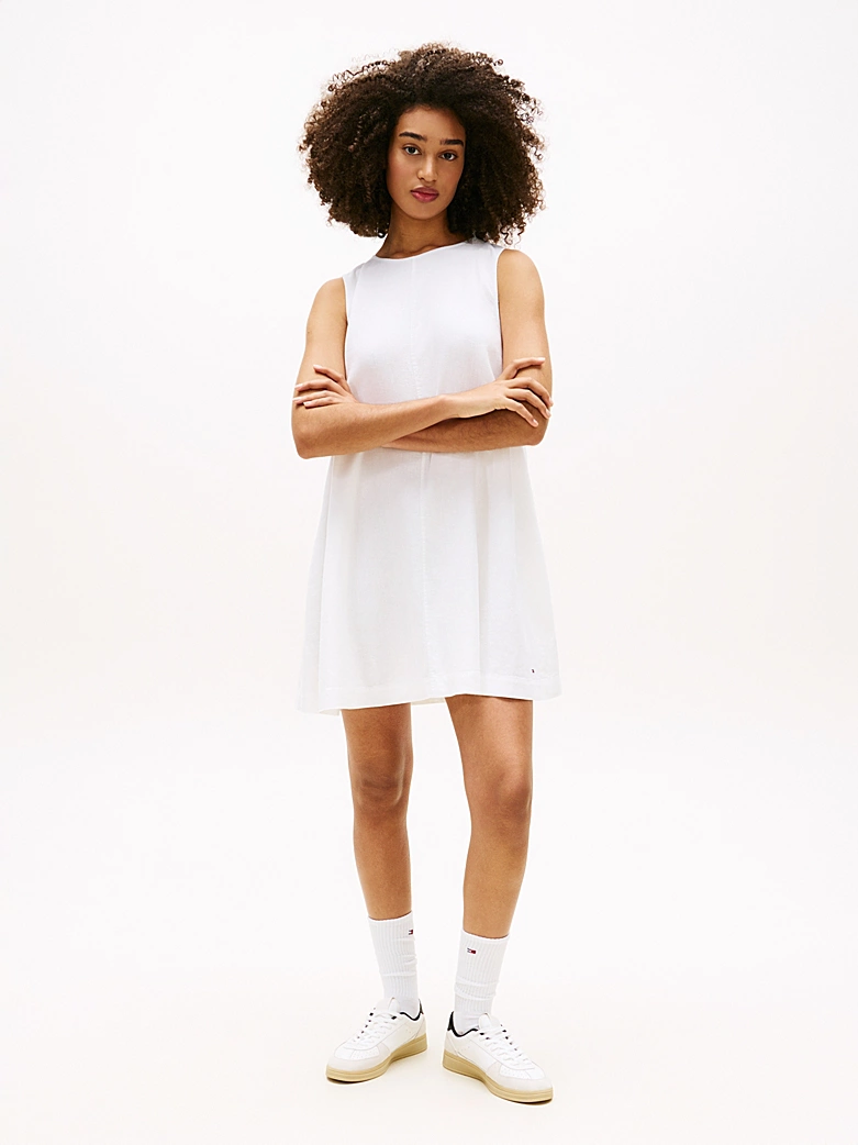 TOMMY JEANS VESTIDO CORTE A DE LINO EXT