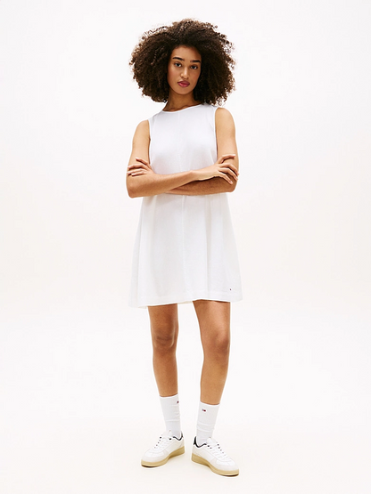 TOMMY JEANS VESTIDO CORTE A DE LINO EXT