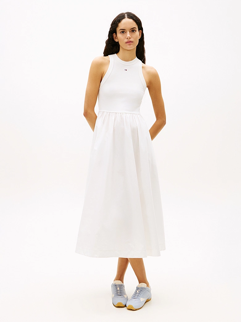 TOMMY JEANS RIB POPLIN TANK DRESS EXT