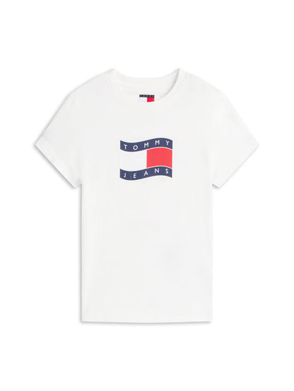 TOMMY JEANS SLIM WAVY FLAG TEE