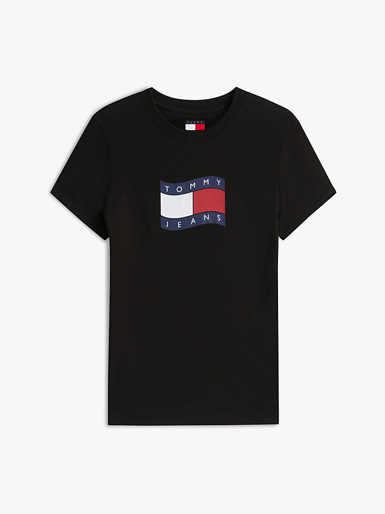 TOMMY JEANS SLIM WAVY FLAG TEE