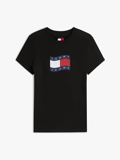 TOMMY JEANS SLIM WAVY FLAG TEE