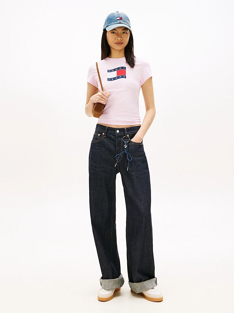 TOMMY JEANS SLIM WAVY FLAG TEE