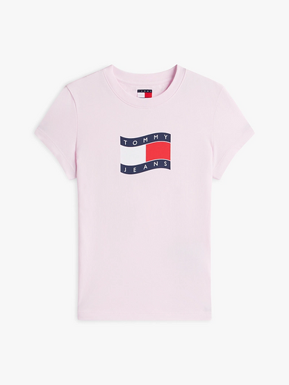 TOMMY JEANS SLIM WAVY FLAG TEE