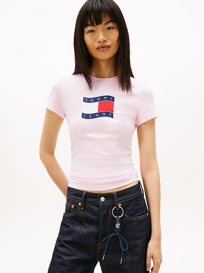 TOMMY JEANS SLIM WAVY FLAG TEE