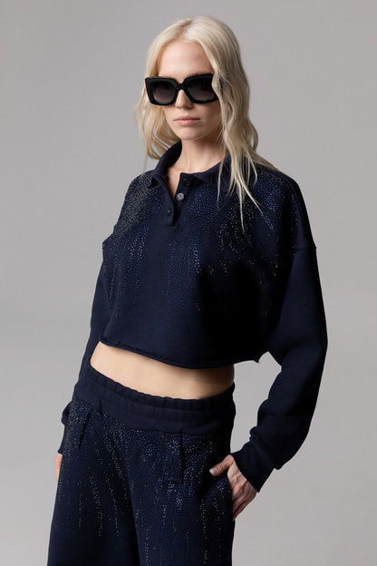 ODI ET AMO POLO FELPA STRASS