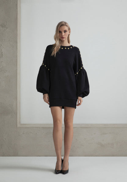 ODI ET AMO ABITO FELPA BORCHIE