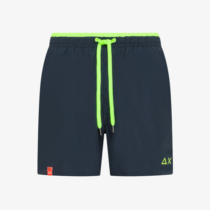 SUN68 SWIM PANT FLUO DETAIL WAISTBAND