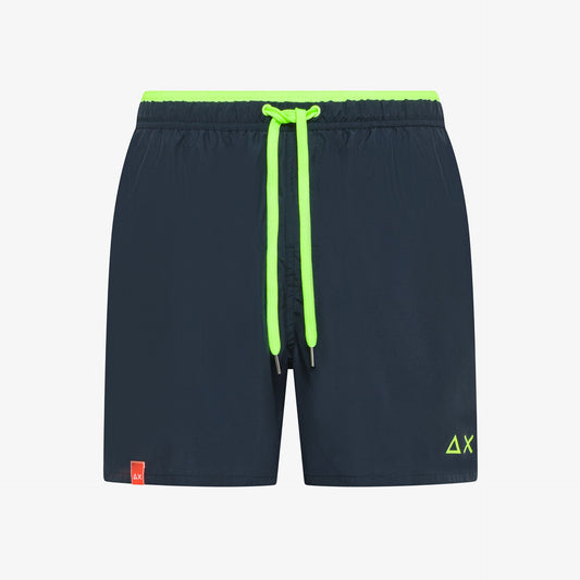 SUN68 SWIM PANT FLUO DETAIL WAISTBAND