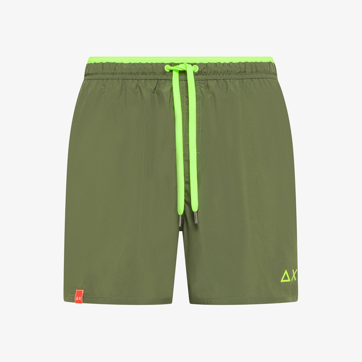 SUN68 SWIM PANT FLUO DETAIL WAISTBAND