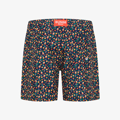 SUN68 BOY'S SWIM PANT SMALL PATTERN