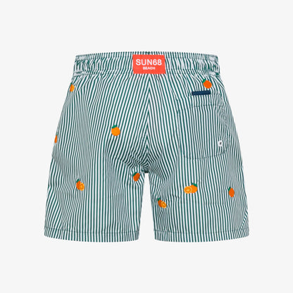 SUN68 BOY'S SWIM PANT SMALL EMBROIDERY