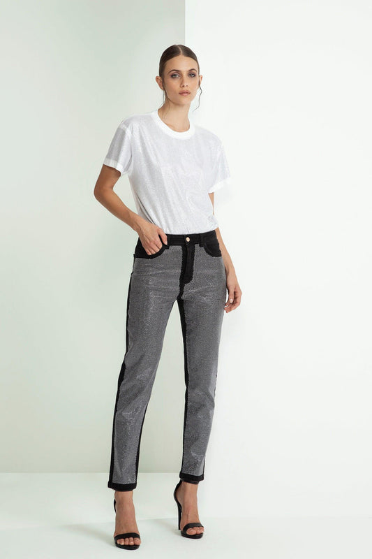 ODI ET AMO T-SHIRT STRASS FULL