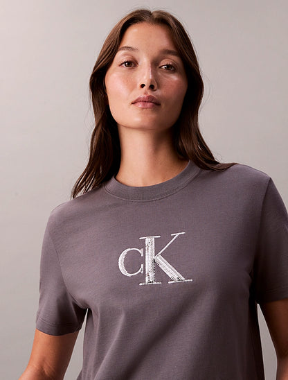 CALVIN KLEIN SS SEQUIN CK GRAPHIC