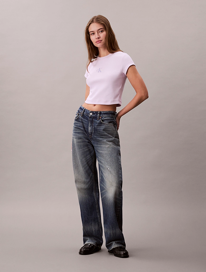 CALVIN KLEIN MONOLOGO BABY RIB TEE