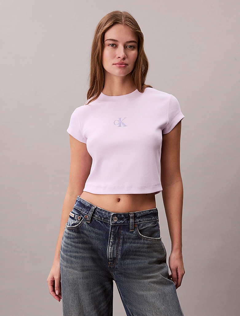 CALVIN KLEIN MONOLOGO BABY RIB TEE