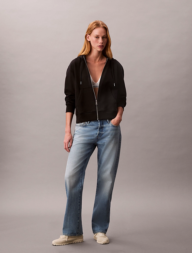 SUDADERA CON CAPUCHA DE TERRY FRANCESA CON LOGO DE ARCHIVO DE CALVIN KLEIN