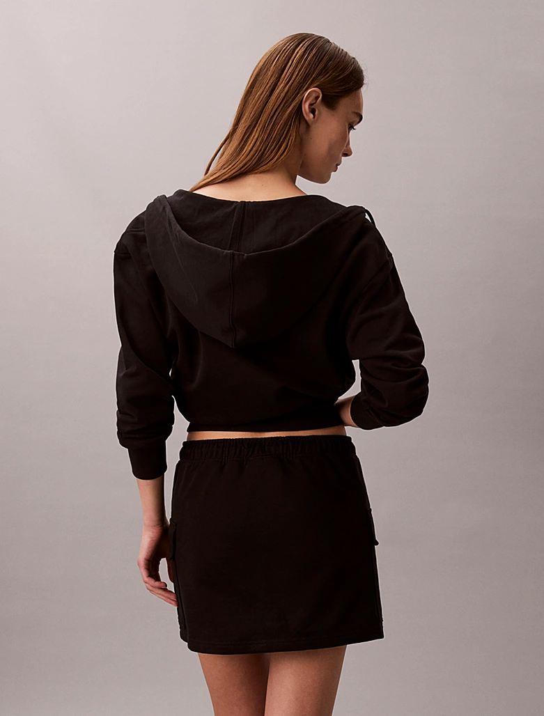 CALVIN KLEIN MONOGRAM TERRY CARGO SKIRT