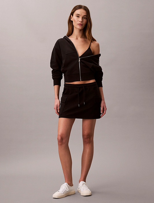CALVIN KLEIN MONOGRAM TERRY CARGO SKIRT