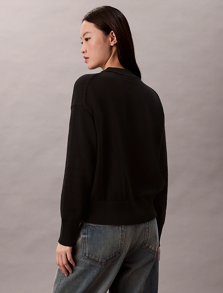 SUÉTER DE ALGODÓN CON GRÁFICO DE CALVIN KLEIN