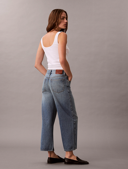 CALVIN KLEIN HIGH RISE DENIM CULOTTE