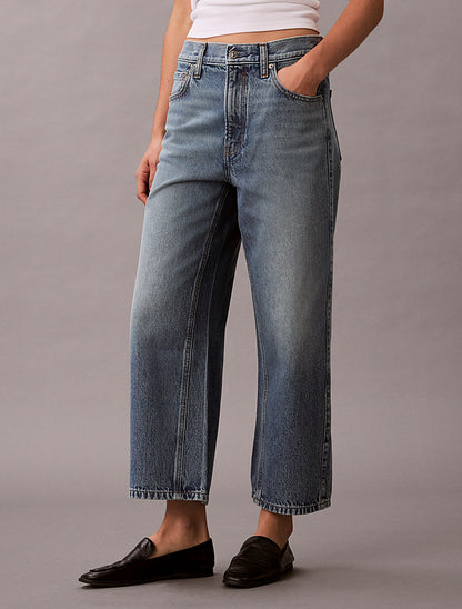 CALVIN KLEIN HIGH RISE DENIM CULOTTE