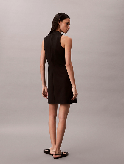 CALVIN KLEIN SL INTERLOCK MOCK NK MINI DRESS